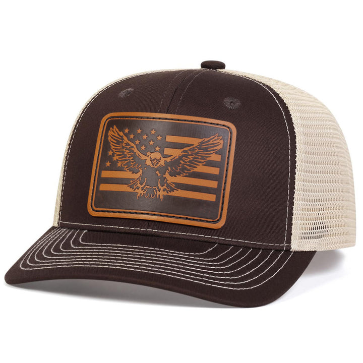 Gorra de camionero ajustable con bandera de águila voladora