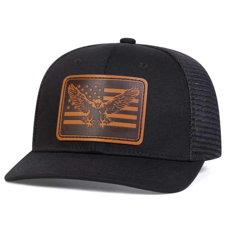Gorra de camionero ajustable con bandera de águila voladora