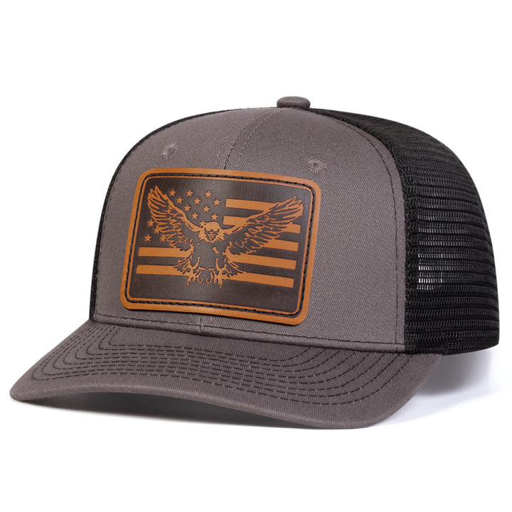 Gorra de camionero ajustable con bandera de águila voladora
