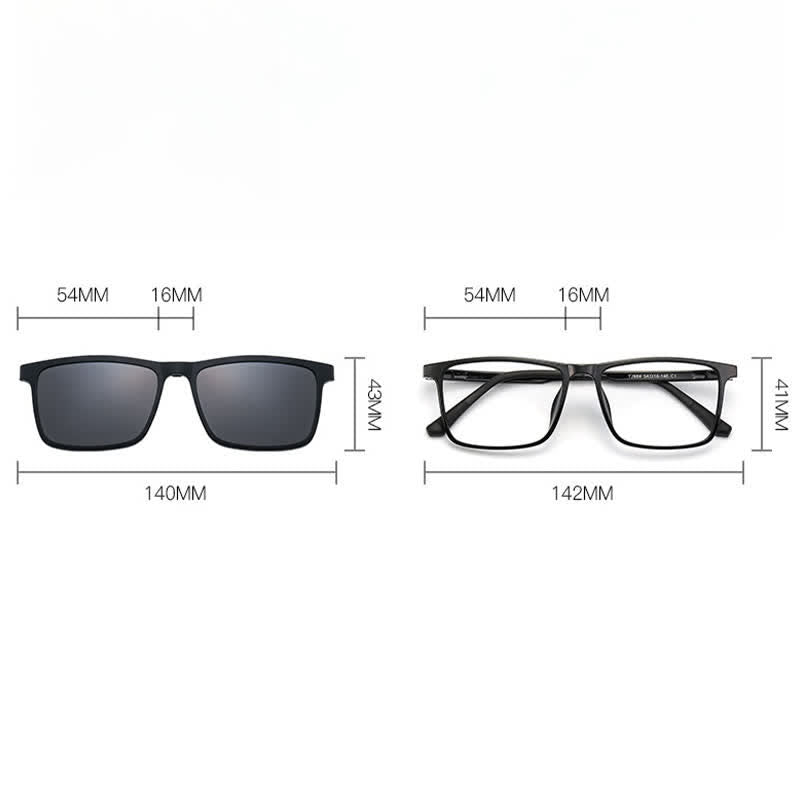 3 lentes con clip magnético y monturas para gafas de sol