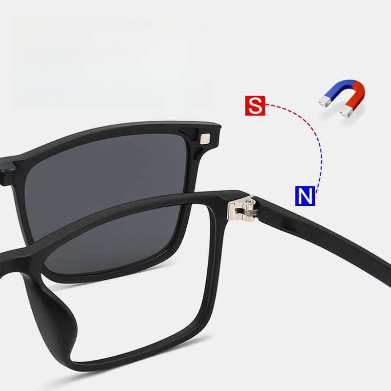 3 lentes con clip magnético y monturas para gafas de sol