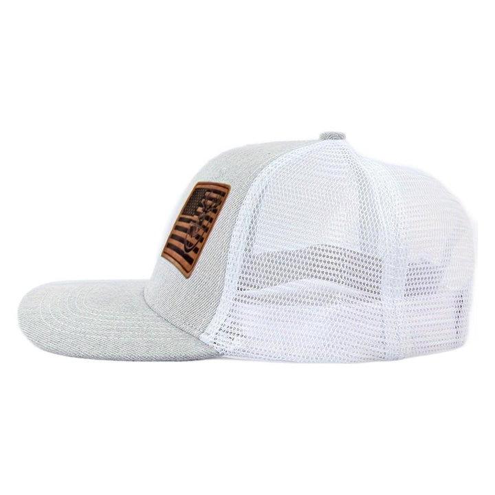 Gorra de camionero ajustable con diseño geométrico de cabeza de ciervo para hombre