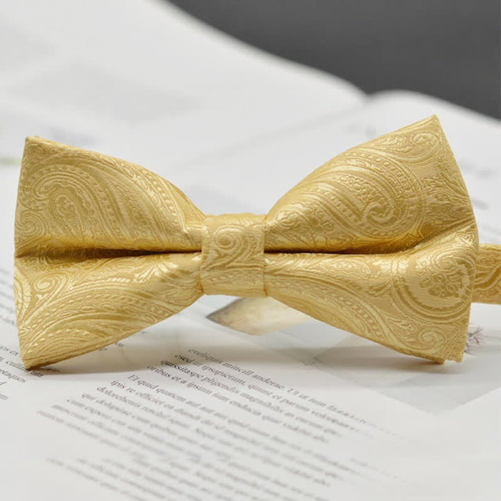 Pajarita elegante con estampado artístico vintage de cachemira para hombre