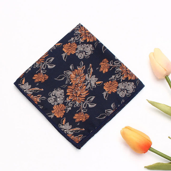 Corbata informal con estampado floral de crisantemo para hombre