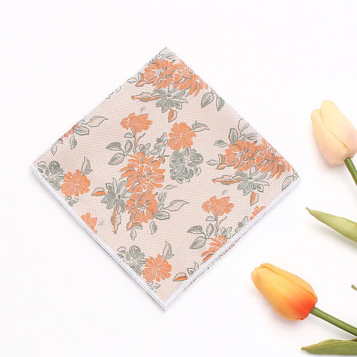 Corbata informal con estampado floral de crisantemo para hombre