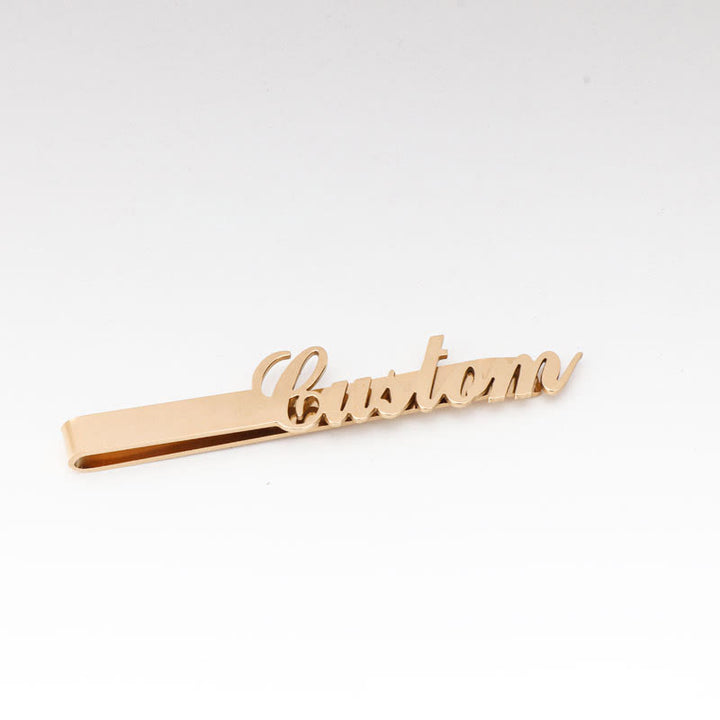 Barra de corbata personalizada con tu nombre para traje de boda