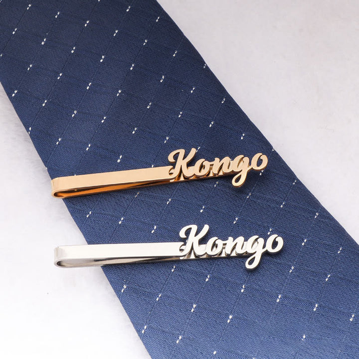 Barra de corbata personalizada con tu nombre para traje de boda