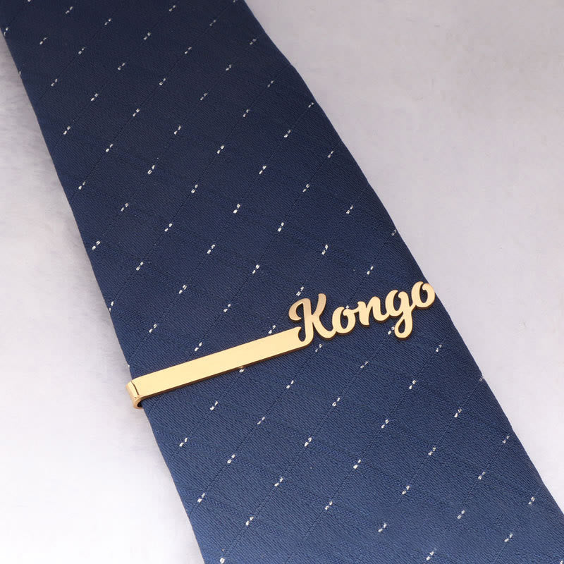 Barra de corbata personalizada con tu nombre para traje de boda