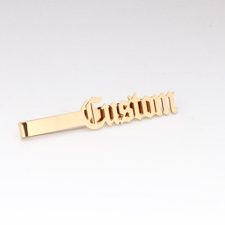 Barra de corbata personalizada con tu nombre para traje de boda