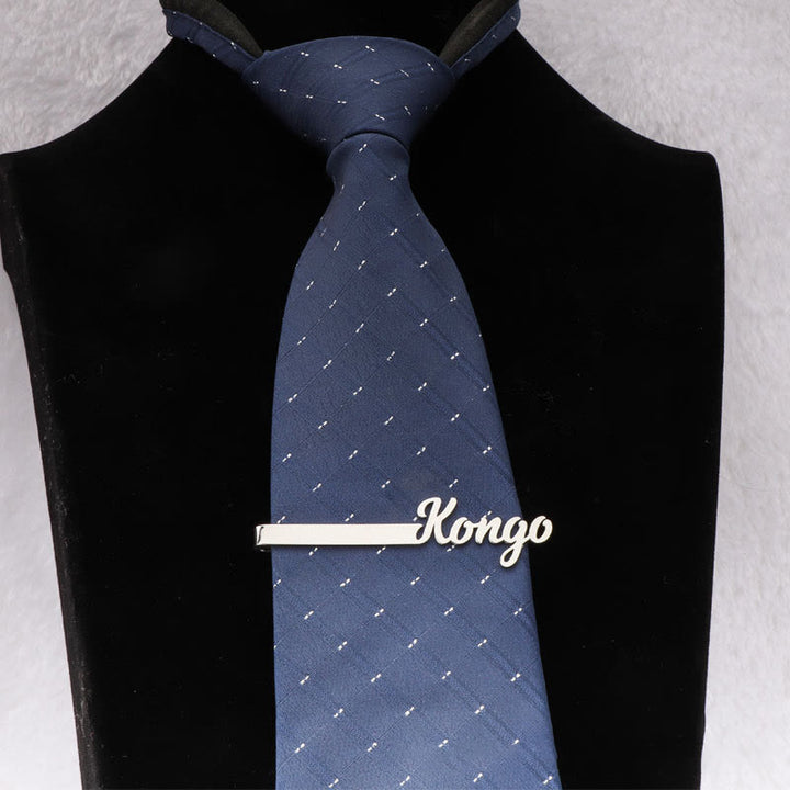 Barra de corbata personalizada con tu nombre para traje de boda