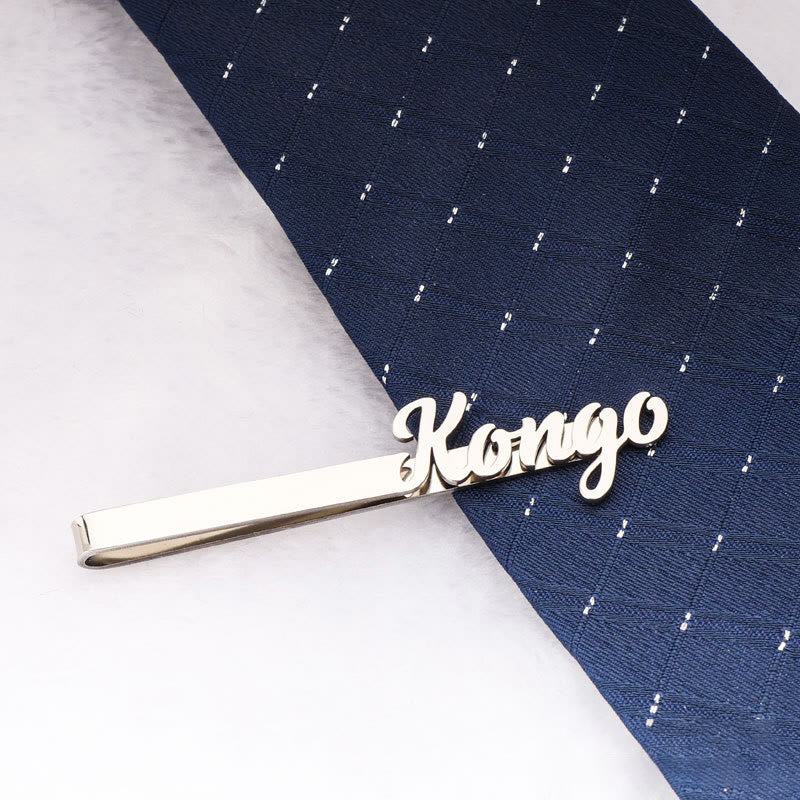 Barra de corbata personalizada con tu nombre para traje de boda