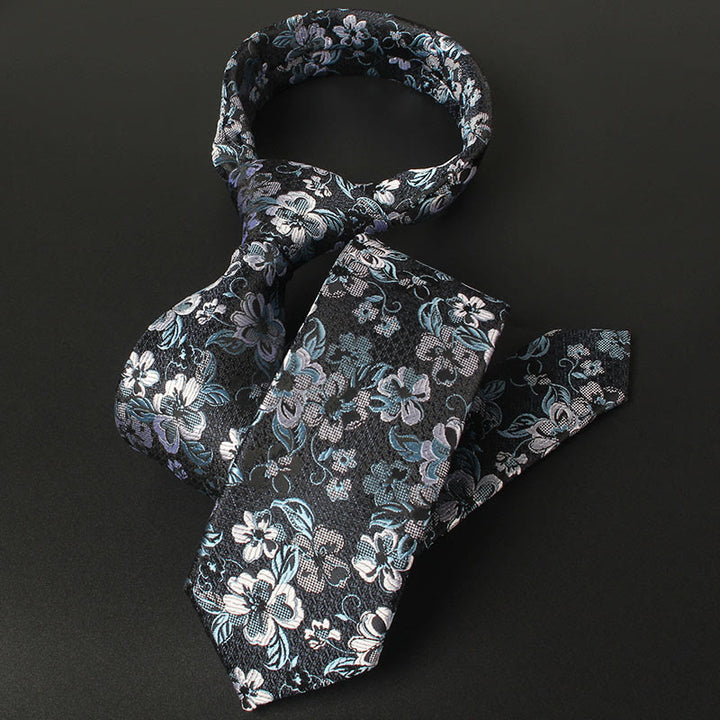 Corbata para hombre con estampado de flores tiernas