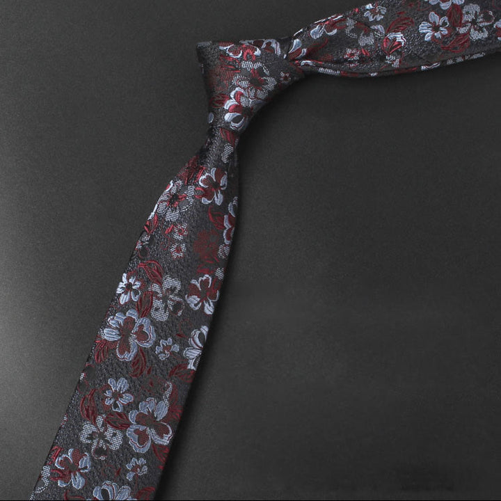 Corbata para hombre con estampado de flores tiernas