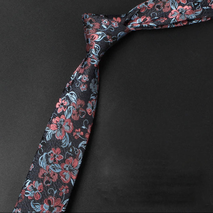 Corbata para hombre con estampado de flores tiernas