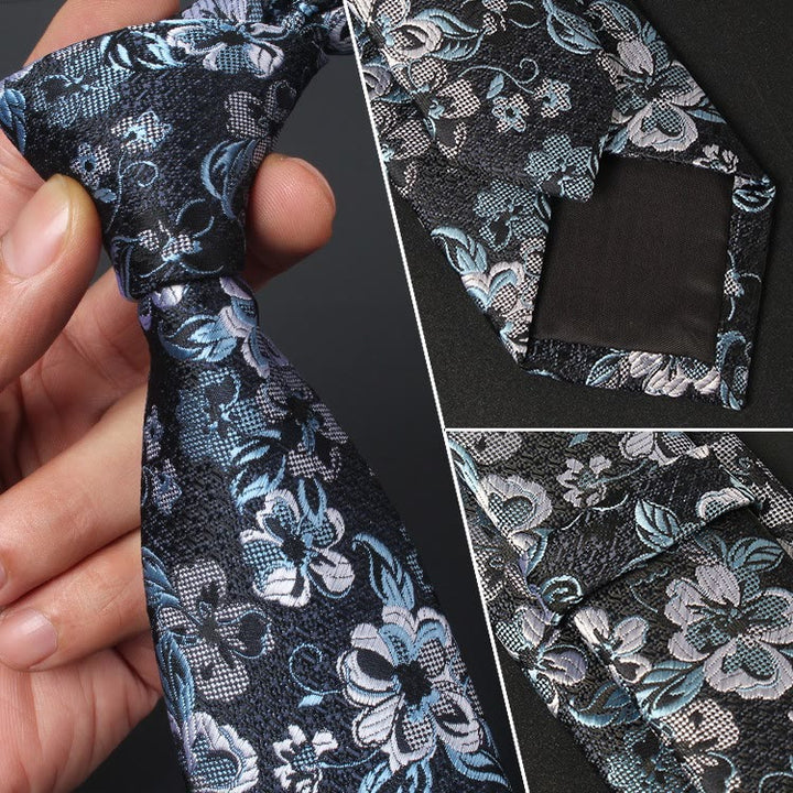 Corbata para hombre con estampado de flores tiernas