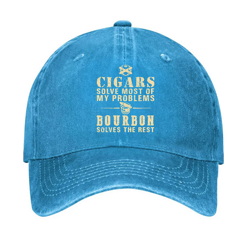 Gorra de béisbol ajustable Bourbon Solve The Rest Problems