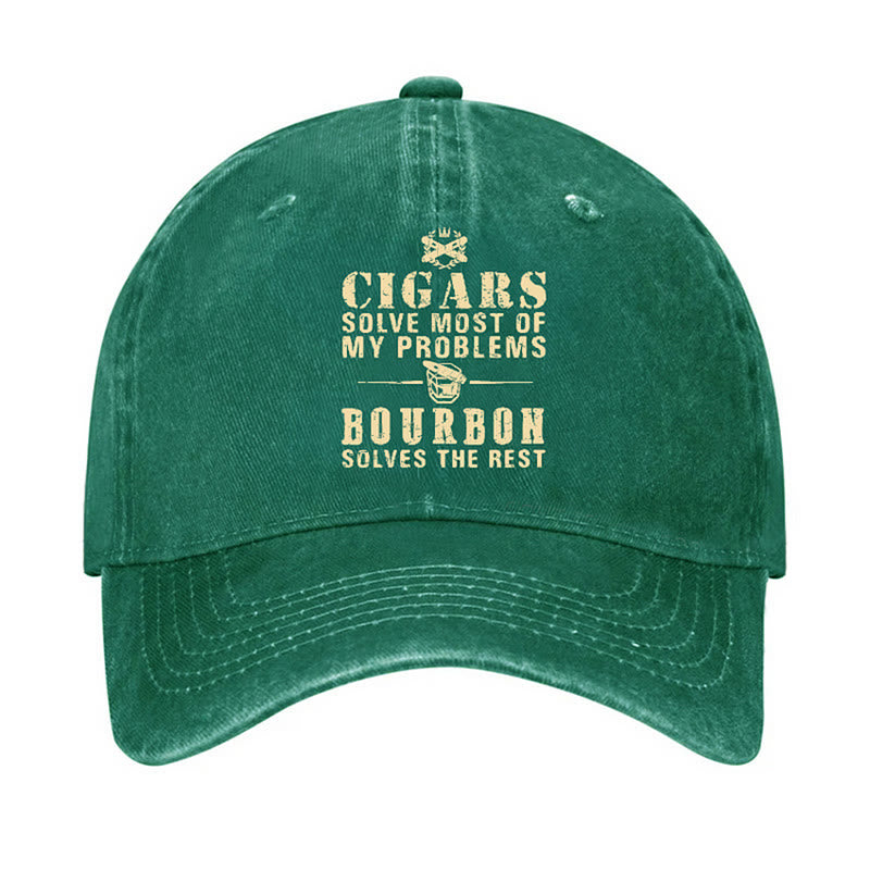 Gorra de béisbol ajustable Bourbon Solve The Rest Problems