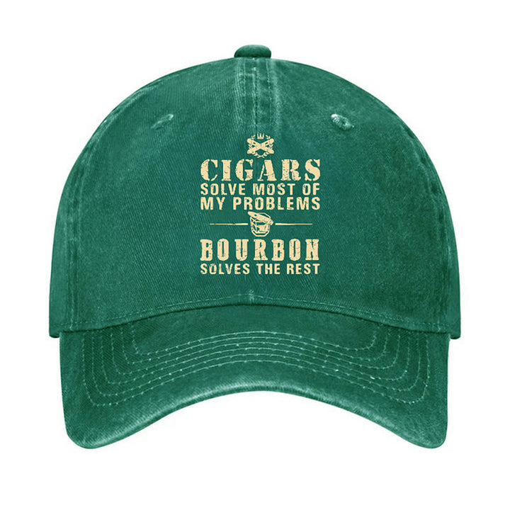 Gorra de béisbol ajustable Bourbon Solve The Rest Problems