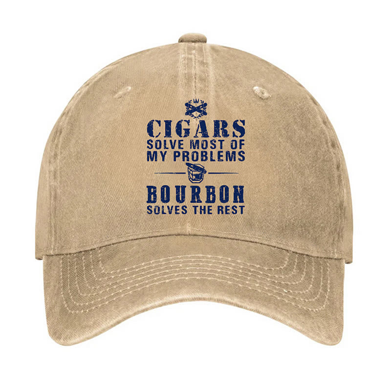 Gorra de béisbol ajustable Bourbon Solve The Rest Problems