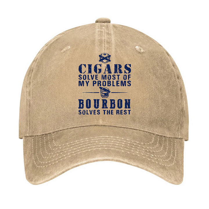 Gorra de béisbol ajustable Bourbon Solve The Rest Problems
