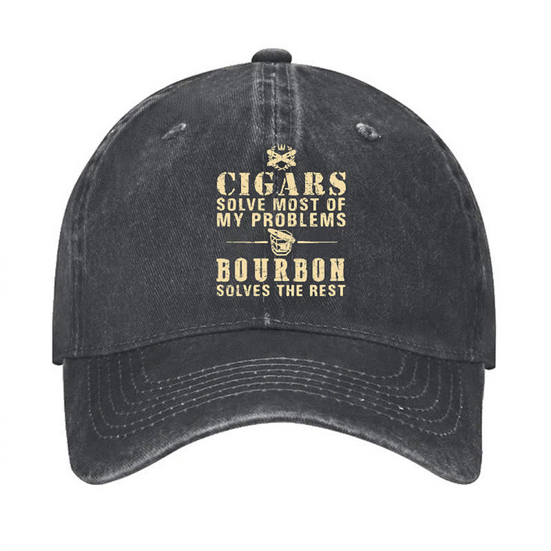 Gorra de béisbol ajustable Bourbon Solve The Rest Problems