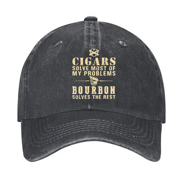 Gorra de béisbol ajustable Bourbon Solve The Rest Problems