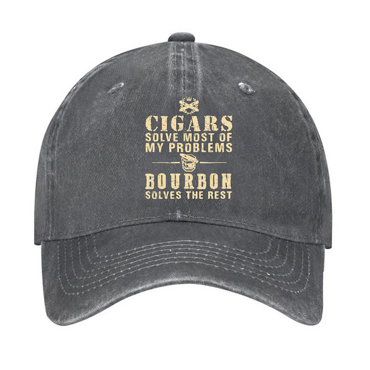 Gorra de béisbol ajustable Bourbon Solve The Rest Problems