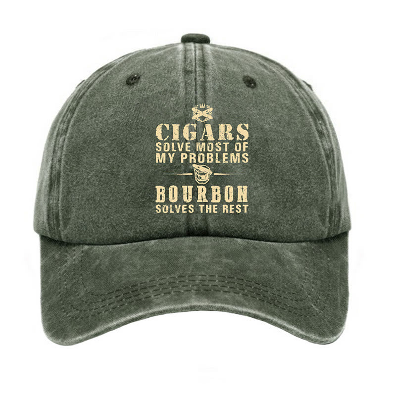 Gorra de béisbol ajustable Bourbon Solve The Rest Problems