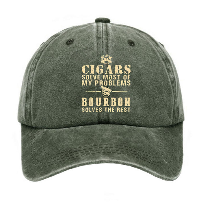 Gorra de béisbol ajustable Bourbon Solve The Rest Problems