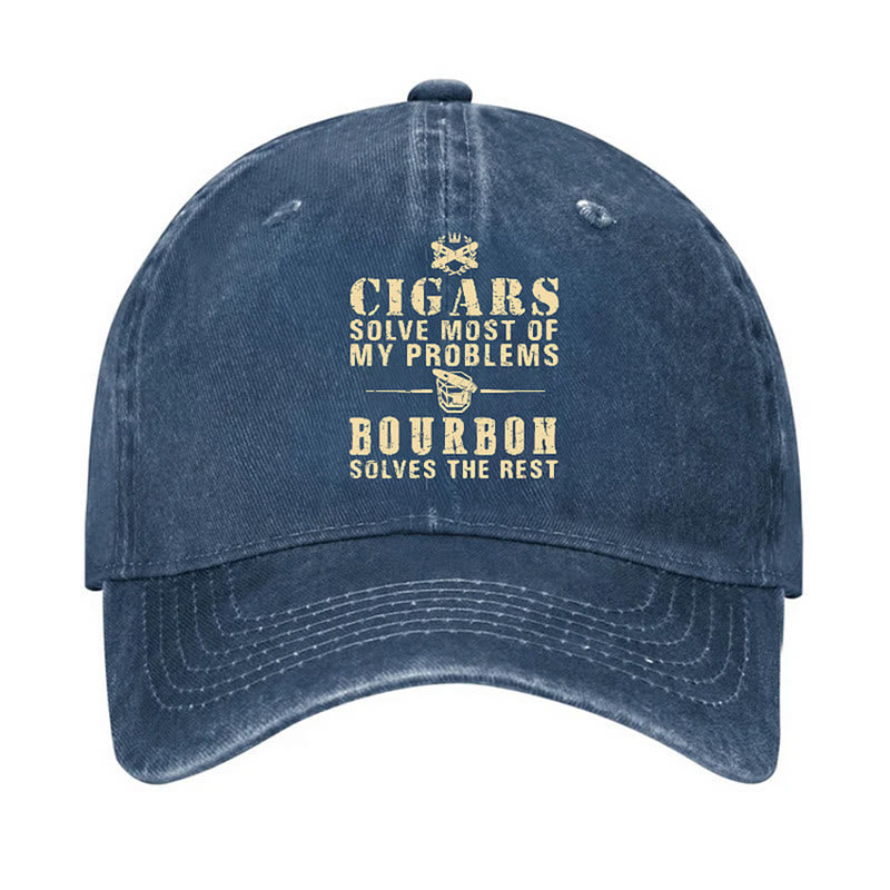 Gorra de béisbol ajustable Bourbon Solve The Rest Problems