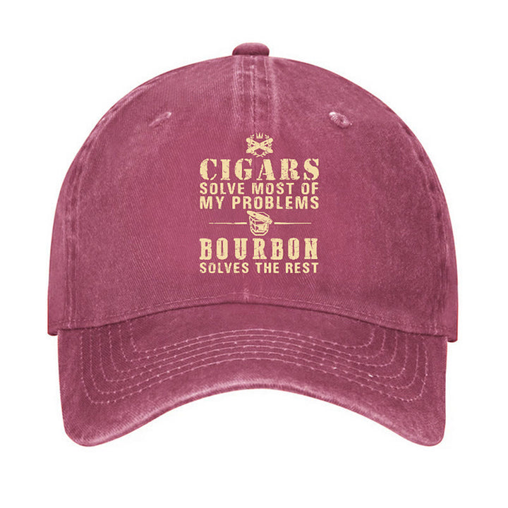 Gorra de béisbol ajustable Bourbon Solve The Rest Problems
