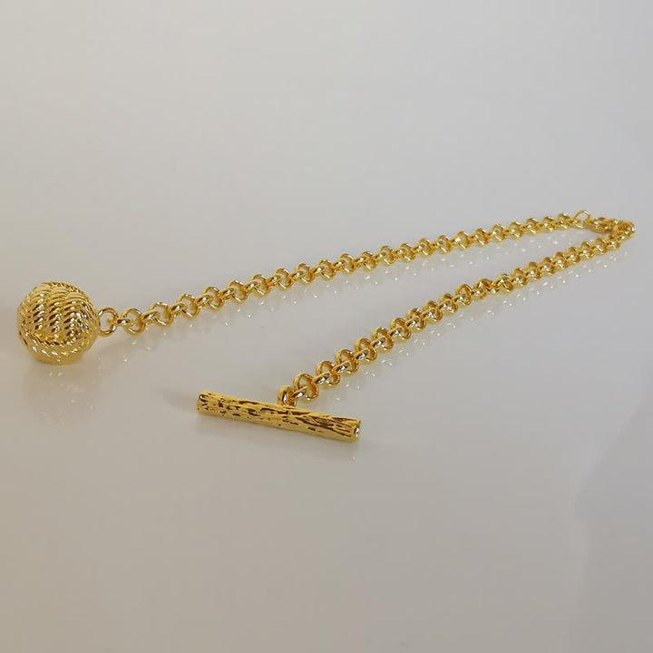 Broche de cadena de solapa con nudo marinero para hombre con cadena colgante