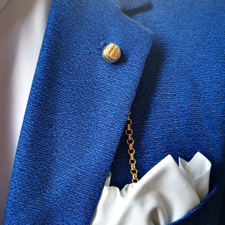 Broche de cadena de solapa con nudo marinero para hombre con cadena colgante