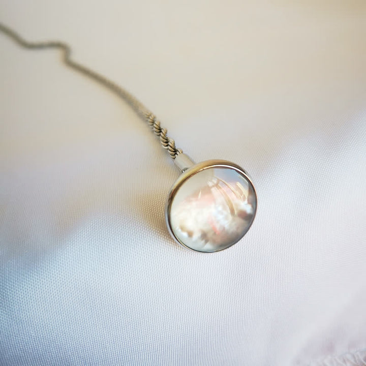 Broche de traje con cadena de solapa de concha natural para hombre con cadena colgante