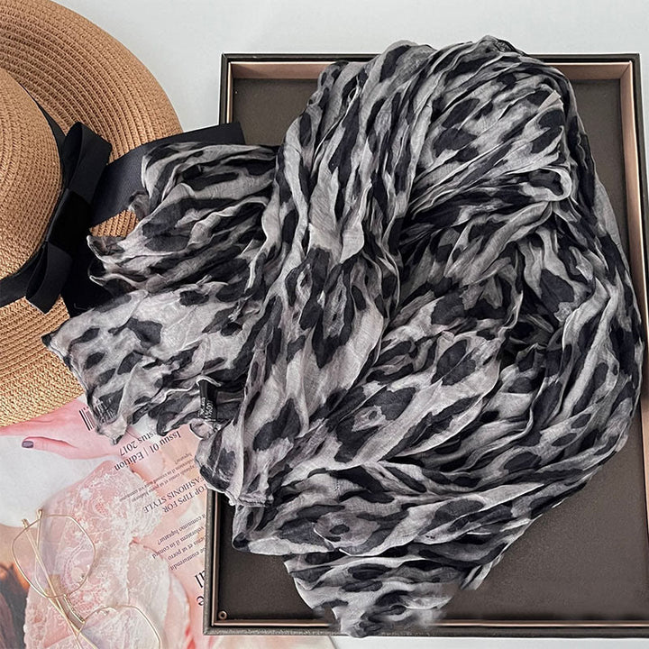 Bufanda fina de color liso degradado para mujer