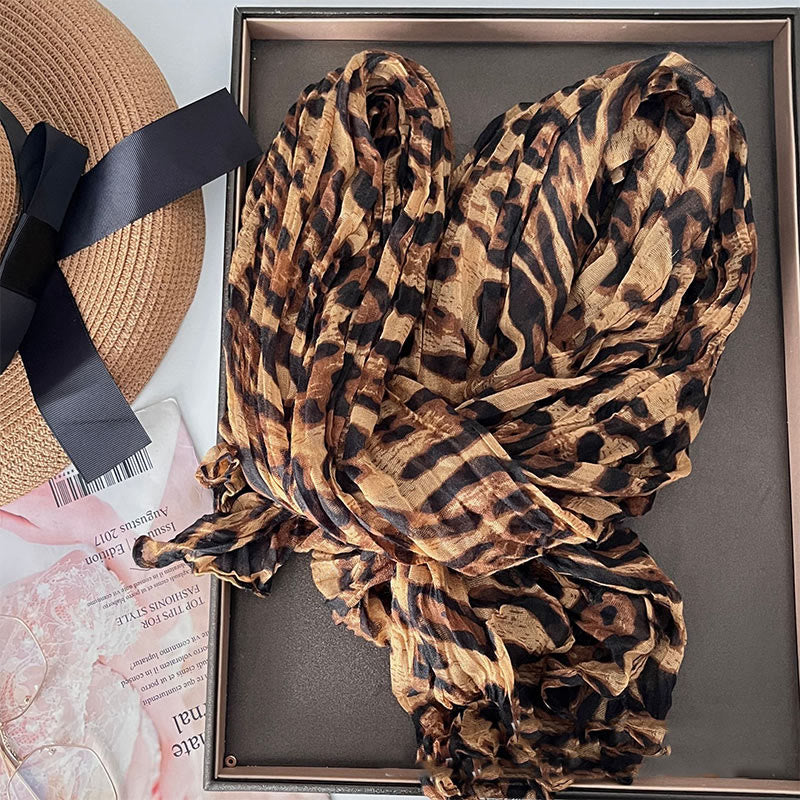 Bufanda fina de color liso degradado para mujer