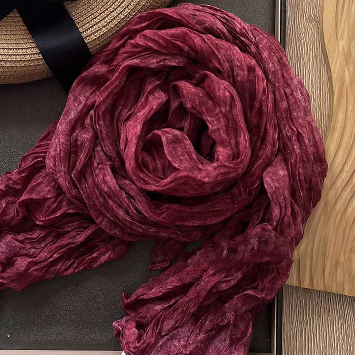 Bufanda fina de color tie-dye retro para mujer