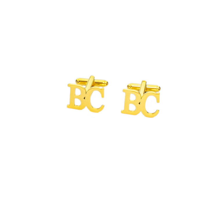 Juego de 1 par de gemelos de traje con cubiertas de botones y letras personalizadas