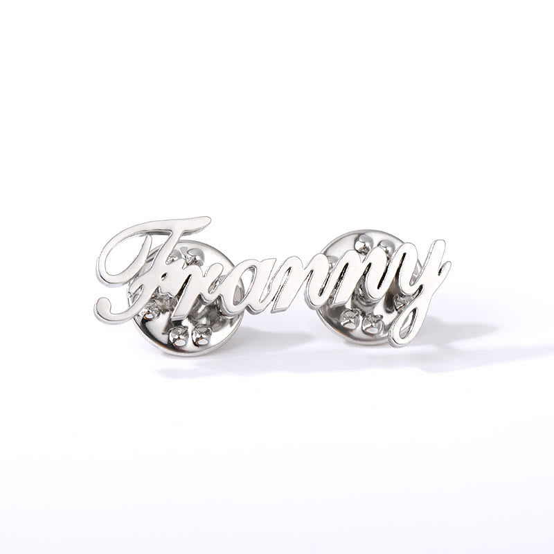 Broche personalizado con tu nombre, accesorios para trajes de acero inoxidable