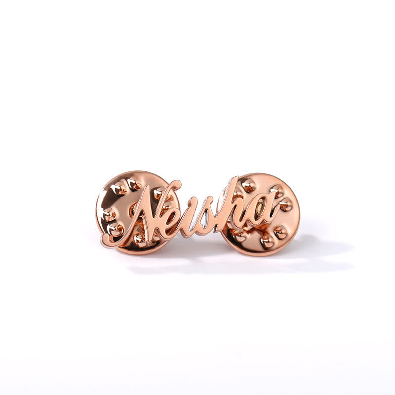 Broche personalizado con tu nombre, accesorios para trajes de acero inoxidable