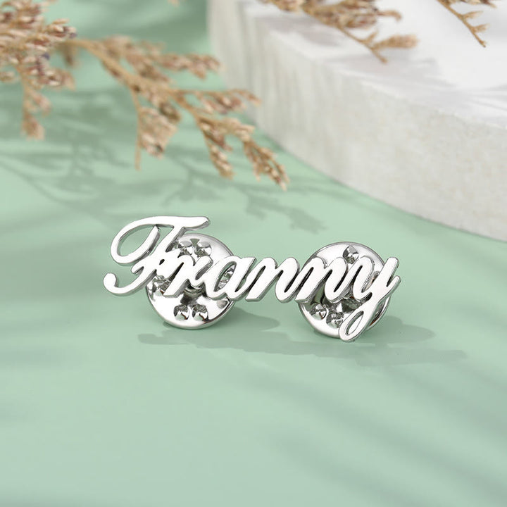 Broche personalizado con tu nombre, accesorios para trajes de acero inoxidable