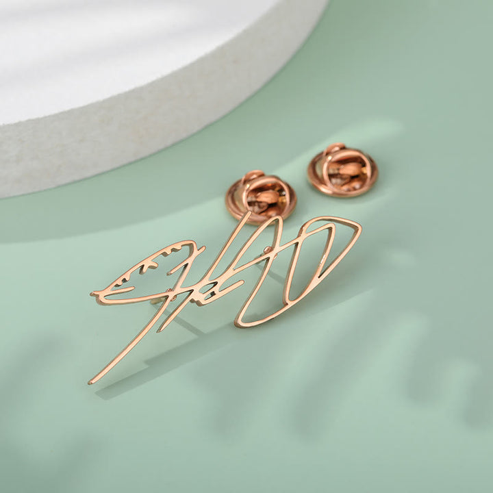 Broche personalizado con tu nombre, accesorios para trajes de acero inoxidable