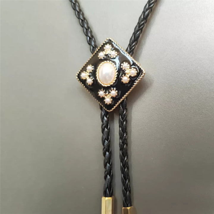 Corbata bolo con cruz de perla de vaquero occidental, regalo de boda