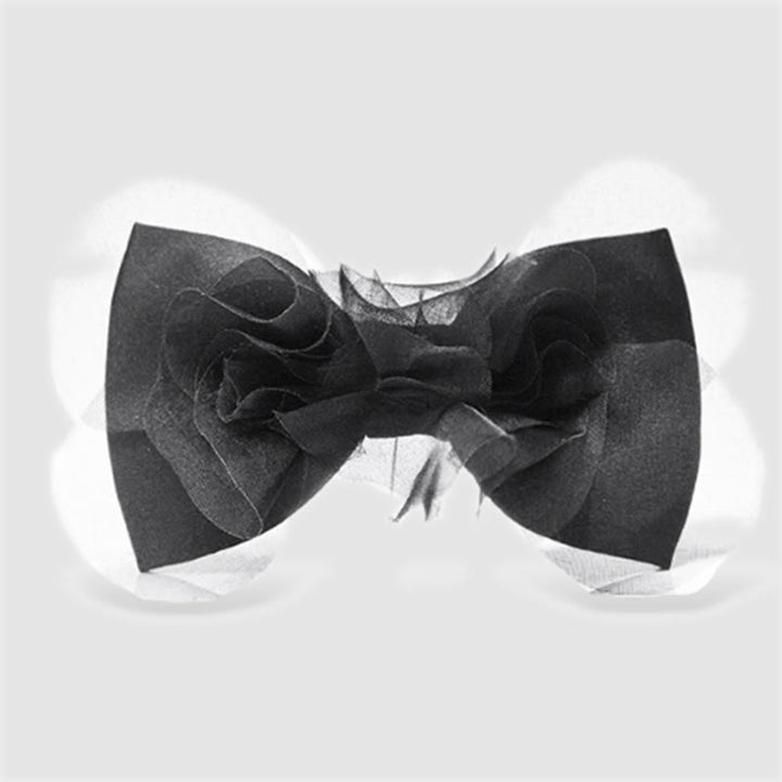Pajarita clásica de organza negra Noble para hombre