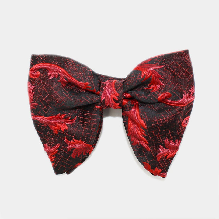 Pajarita de gran tamaño con estampado floral de llamas para hombre