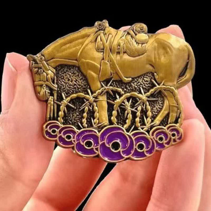 Broche de amapola morada conmemorativo de War Horse