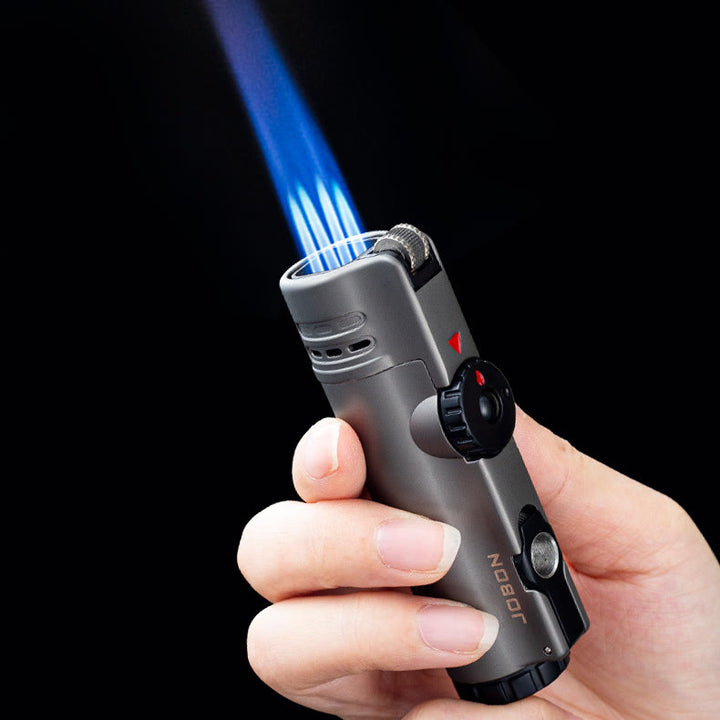 Encendedor de cuatro llamas con perforador de puros Encendedor de cuatro quemadores