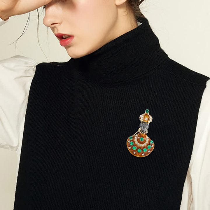 Broche unisex de disfraz de genio inusual grande medieval