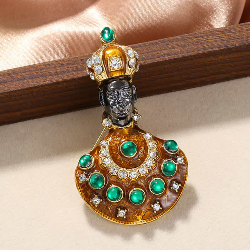 Broche unisex de disfraz de genio inusual grande medieval