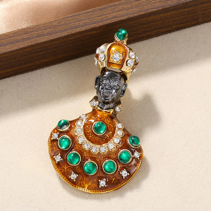 Broche unisex de disfraz de genio inusual grande medieval